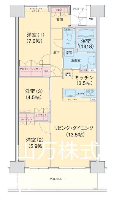プレシオ南ユーカリが丘_間取り_0