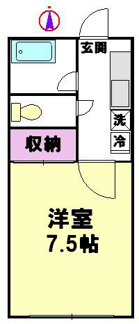 小田急小田原線 鶴巻温泉駅 徒歩6分 2階建 築44年の間取り写真