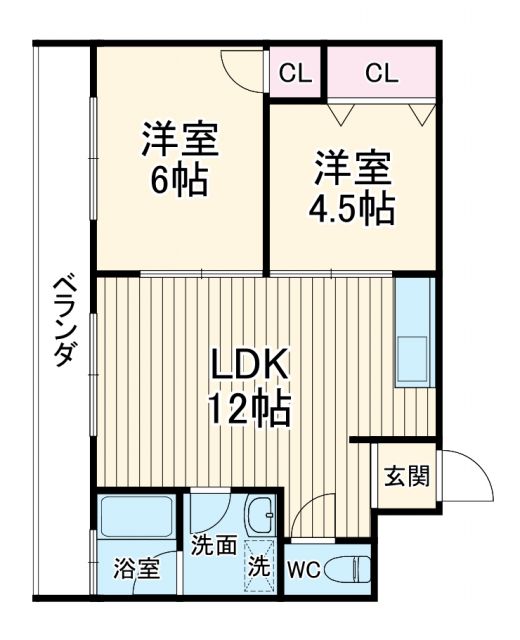 シャトーイトーの間取り写真