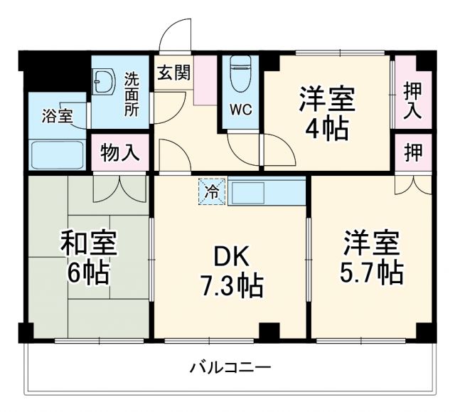 クレストールKZの間取り写真