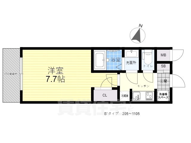 S-RESIDENCE三国WESTの間取り写真