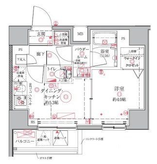 クレイシア門前仲町ザ・レジデンスの間取り写真