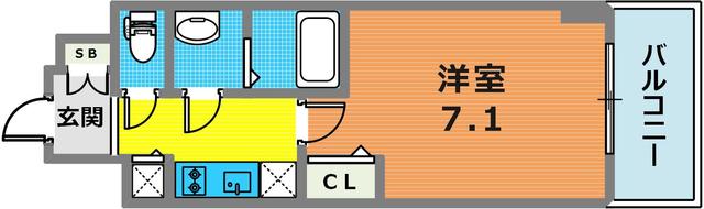 プレサンス三宮ポルトの間取り写真