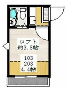 ＪＲ京浜東北線 蕨駅 徒歩17分 2階建 築39年の間取り写真