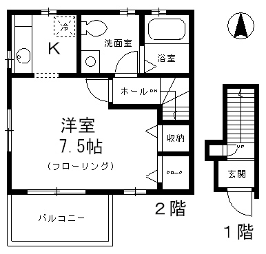 エスポワール弦巻の間取り写真