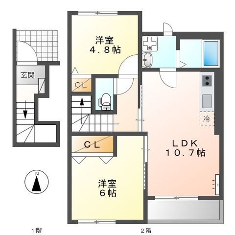 ハーモレストの間取り写真