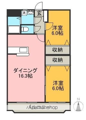 ＪＲ東海道本線 三島駅 徒歩25分 3階建 築20年の間取り写真