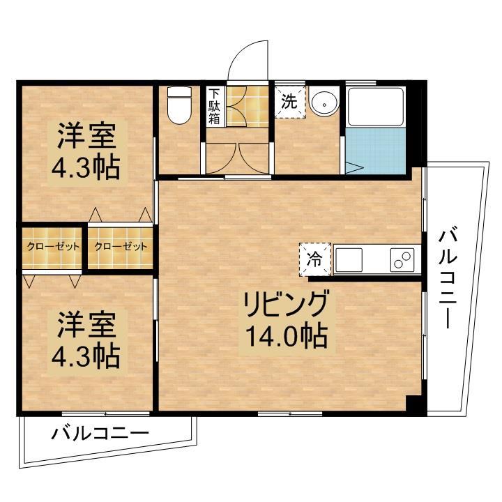 レジデンス螢茶屋の間取り写真