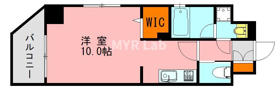 地下鉄箱崎線 呉服町駅 徒歩10分 13階建 築11年の間取り写真