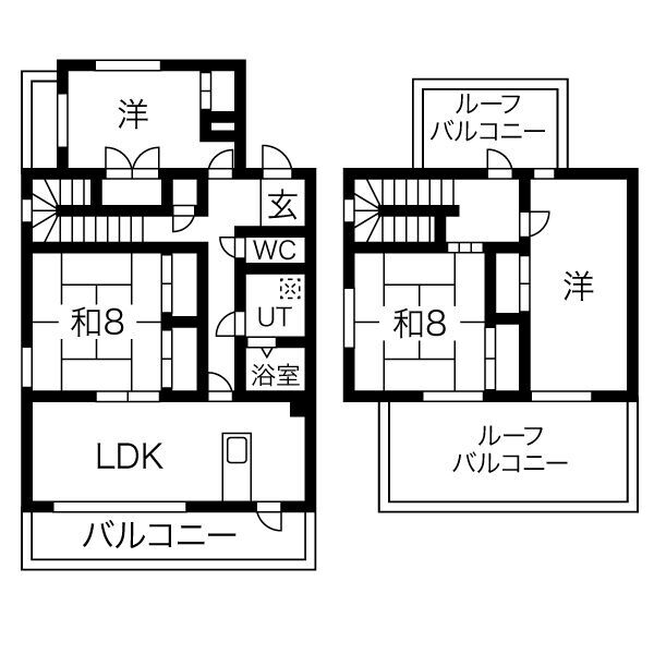 地下鉄鶴舞線 平針駅 徒歩7分 5階建 築33年の間取り写真