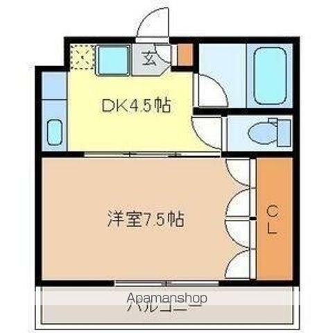 ＪＲ仙山線 東照宮駅 徒歩12分 4階建 築41年の間取り写真