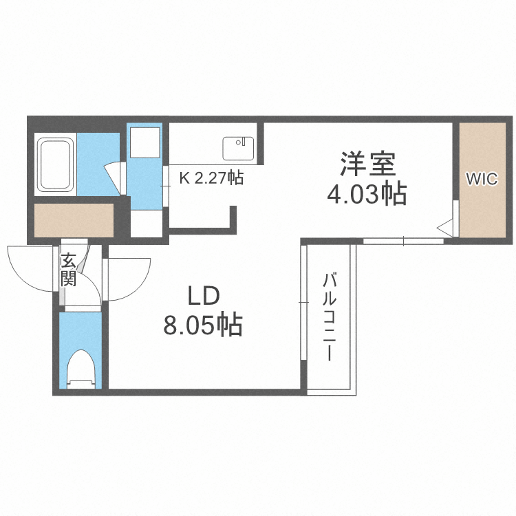 エフェクト南11条 A棟の間取り写真