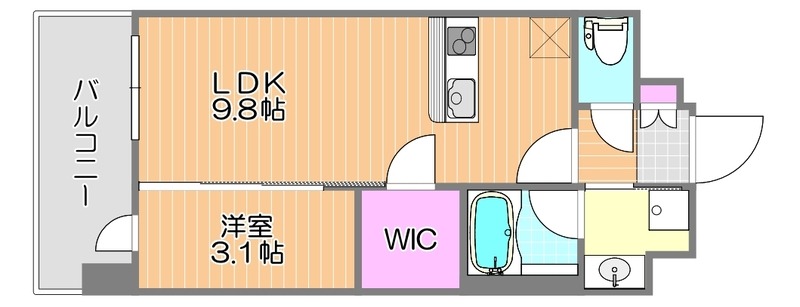 ＪＲ鹿児島本線 竹下駅 徒歩12分 13階建 築4年の間取り写真