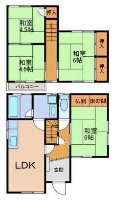 西今宿貸家の間取り写真