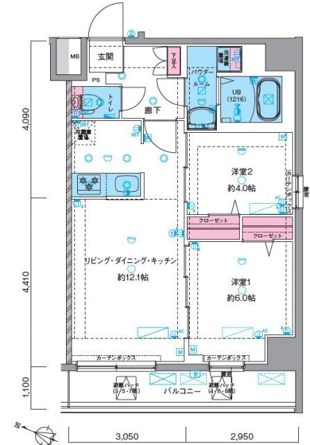 GENOVIA瑞江の間取り写真