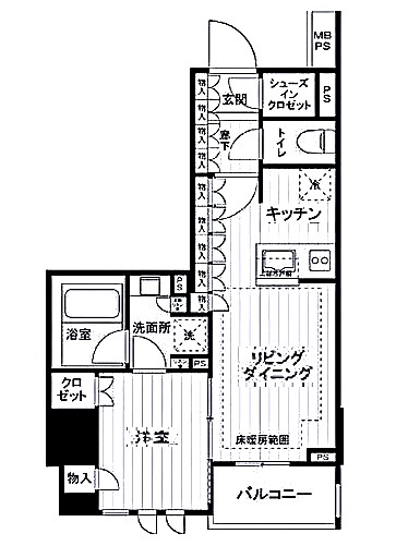 都営浅草線 蔵前駅 徒歩1分 12階建 築14年の間取り写真