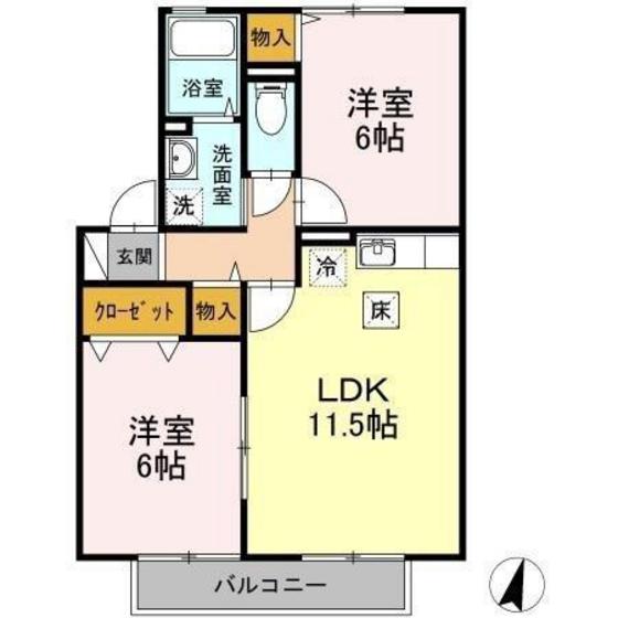 ヴィラ伴の間取り写真