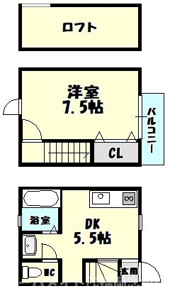 ＪＲ香椎線 須恵中央駅 2階建 築29年の間取り写真