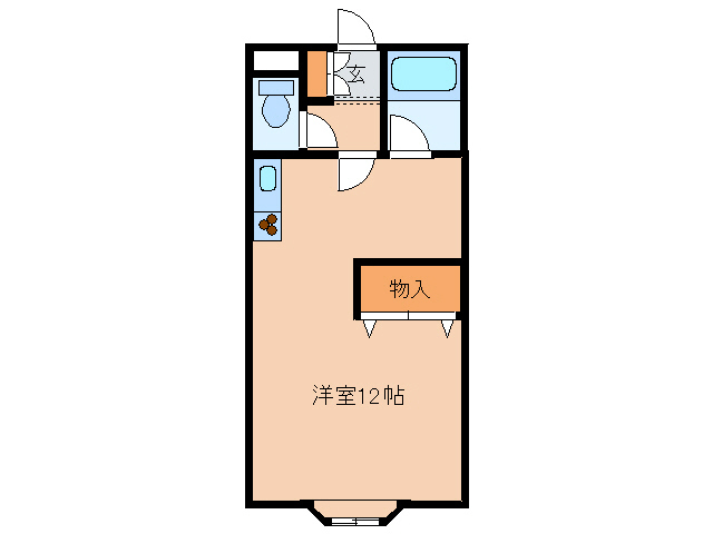 函館市赤川町のアパートの間取り