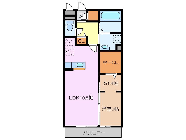 津市河芸町中別保のアパートの間取り