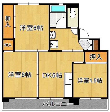 ビレッジハウス鞍手　２号棟の間取り