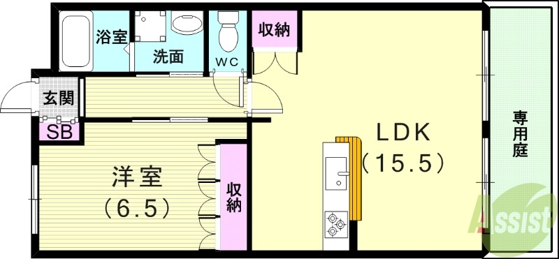 神戸市西区伊川谷町潤和のマンションの間取り