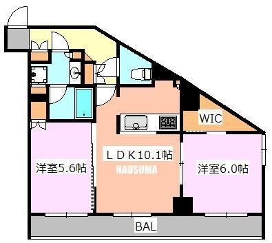 北区堀船のマンションの間取り