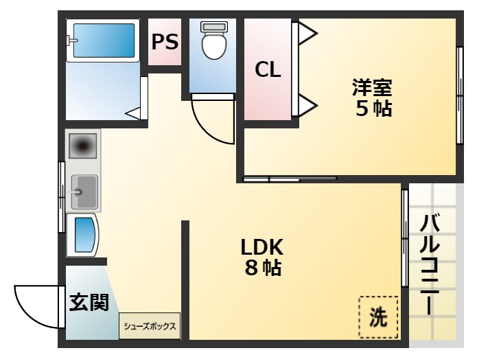 マンション山下の間取り