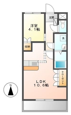 熊谷市平戸のアパートの間取り