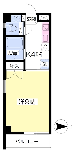 松山市御幸のマンションの間取り