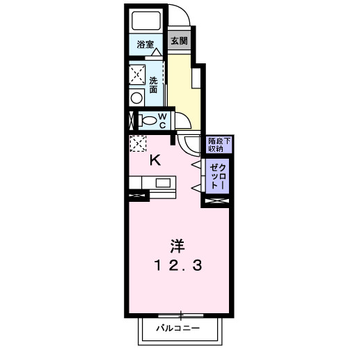 【伊勢市馬瀬町のアパートの間取り】