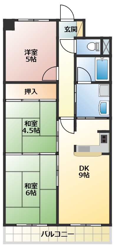 マンション木村の間取り