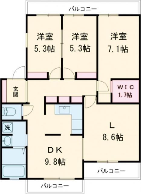 エルムコートの間取り