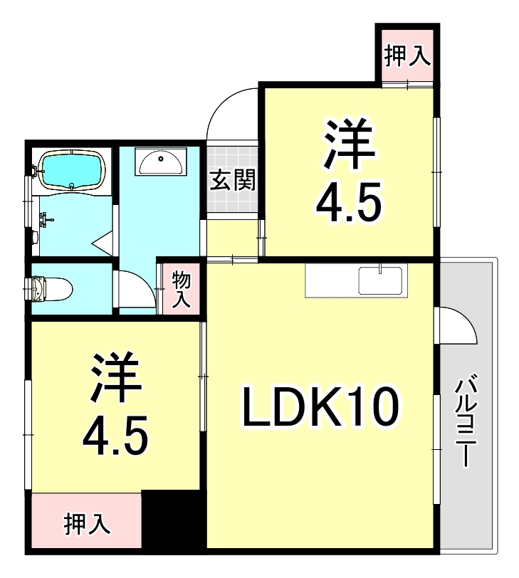 神陵台厚生年金住宅5号棟の間取り