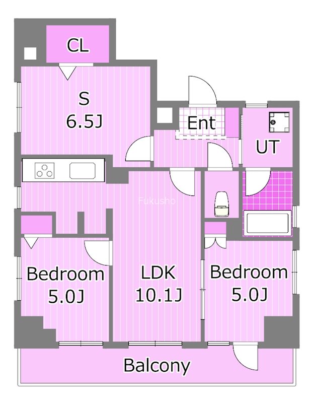 【横浜市西区浜松町のマンションの間取り】