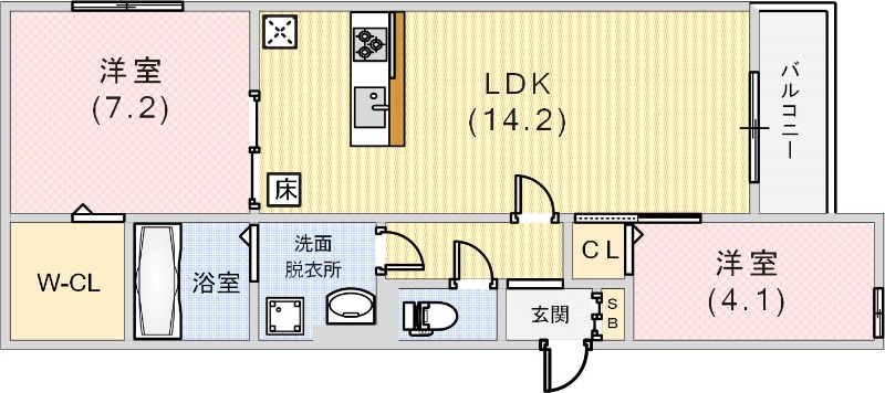 【アルコイリス上筒井の間取り】