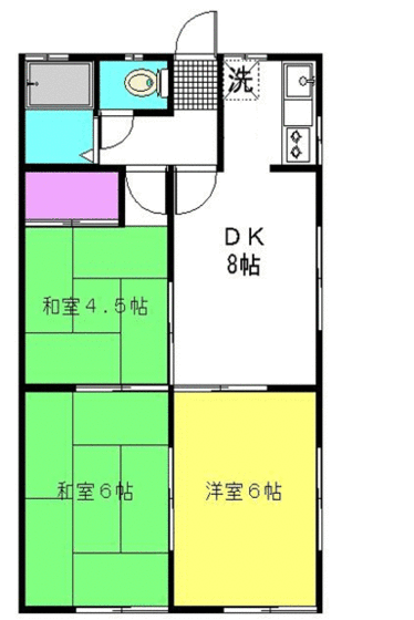 ヴィラ新宿（３－２－１６）の間取り