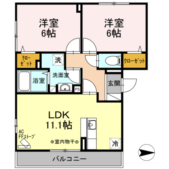 Ｄ－ｒｏｏｍ湯川の間取り