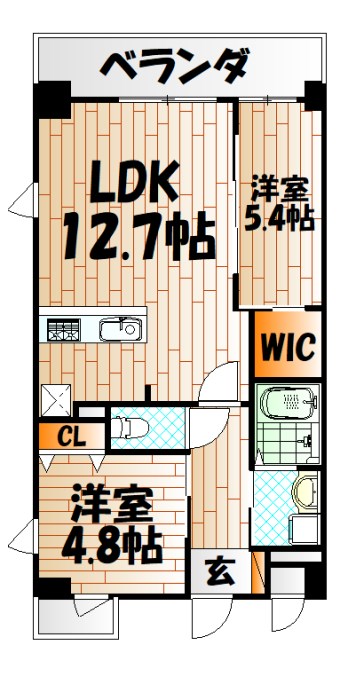 MDI Vista mare門司駅前の間取り