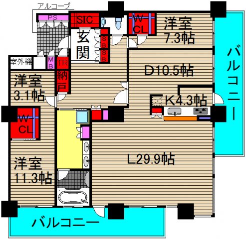 大阪福島タワーの間取り