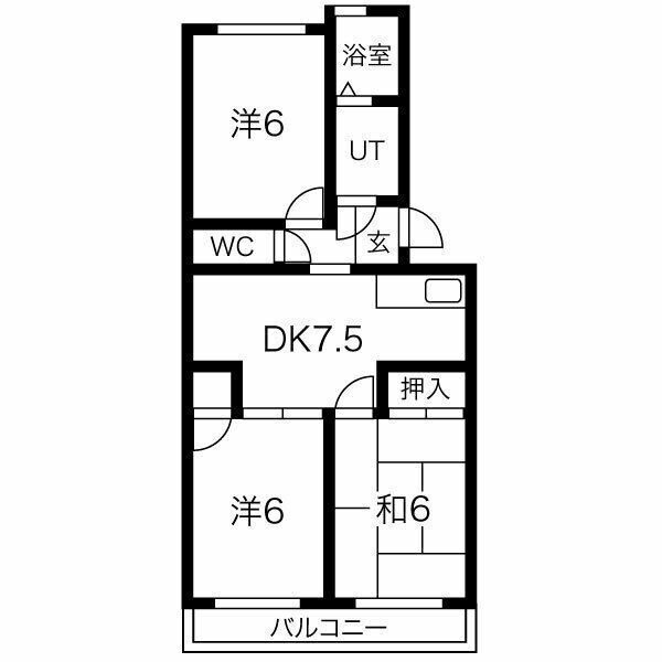 碧南市雨池町のマンションの間取り