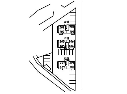 【パームヒル　Ｂ棟の駐車場】