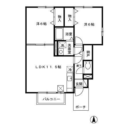 アミティ　Ｂの間取り