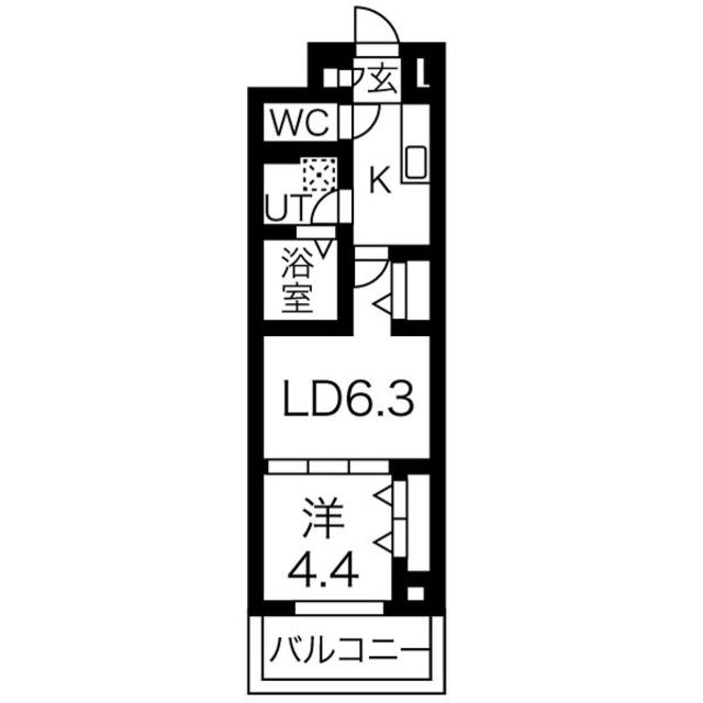 神戸市東灘区住吉宮町のマンションの間取り