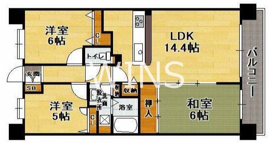 福岡市博多区博多駅前のマンションの間取り