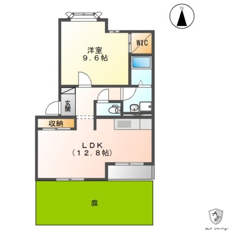 可児郡御嵩町古屋敷のアパートの間取り