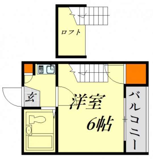 広島市南区丹那新町のアパートの間取り