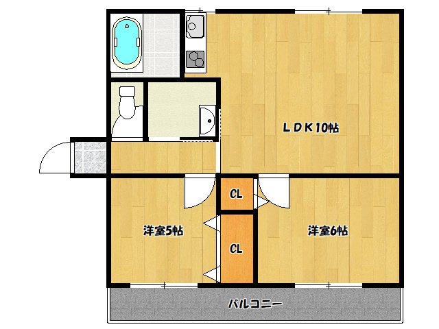 【神戸市西区玉津町高津橋のマンションの間取り】