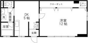 神戸市灘区赤松町のマンションの間取り