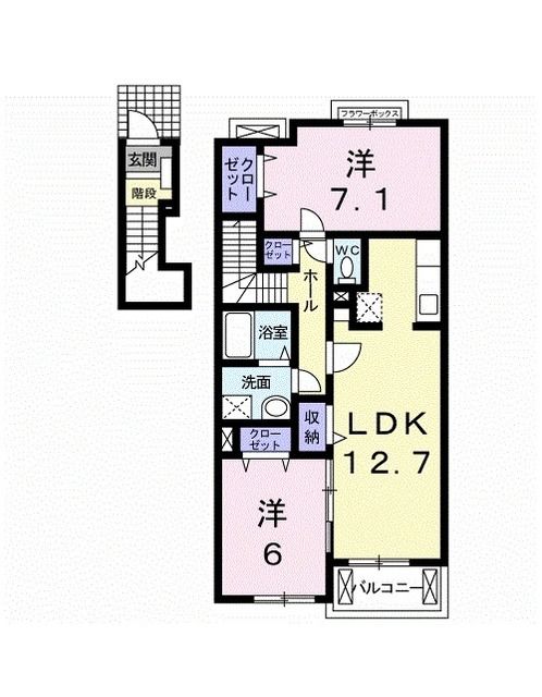 Ｖｅｒｉｅｓｔ八幡・サンレミの間取り